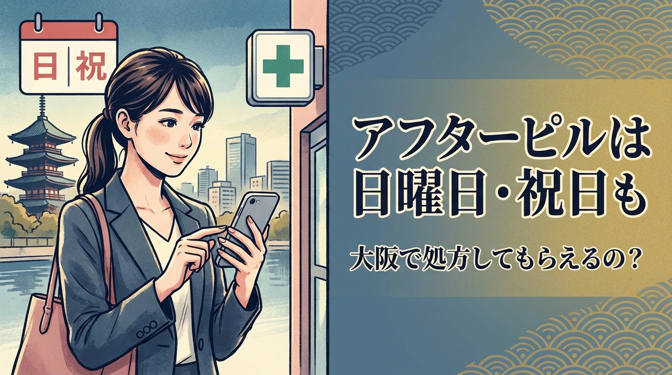 アフターピルは日曜日・祝日も大阪で処方してもらえるの？