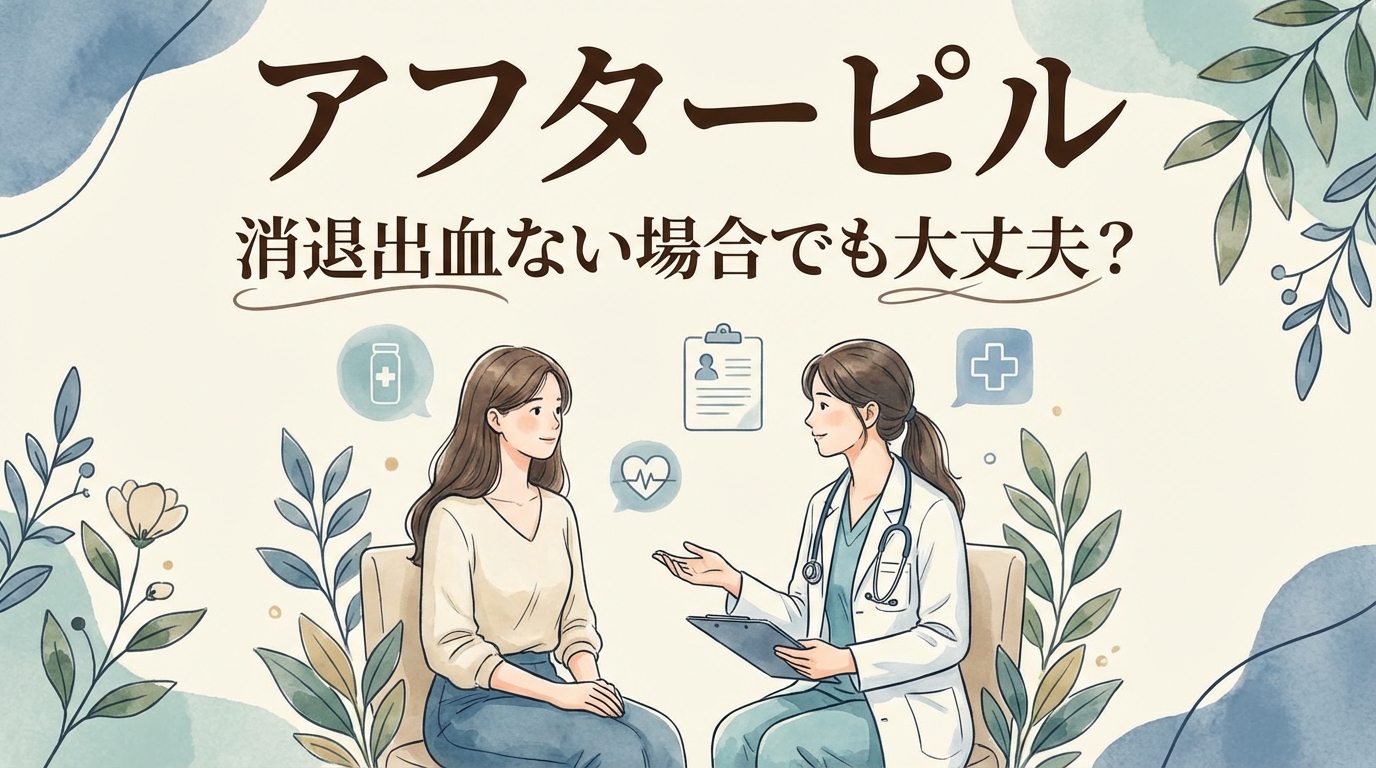 アフターピル消退出血ない場合でも大丈夫？