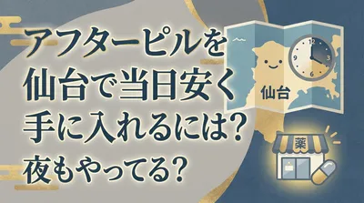 アフターピルを仙台で当日安く手に入れるには？夜もやってる？