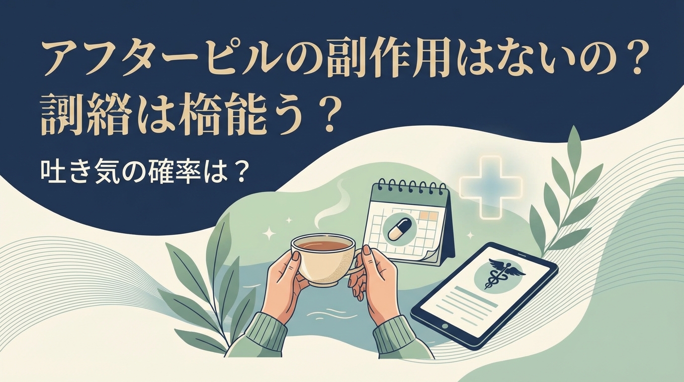 アフターピルの副作用はないの?吐き気の確率は?