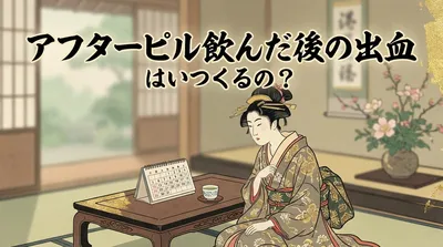 アフターピル飲んだ後の出血はいつくるの？