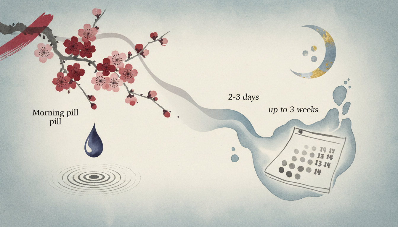 結論：アフターピル服用後の出血は早くて2〜3日、遅くても3週間以内にくることが多い